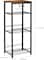 NEX&#x2122; 29&#x22; Black Freestanding 4-Tier Storage Shelf with Toilet Paper Holder